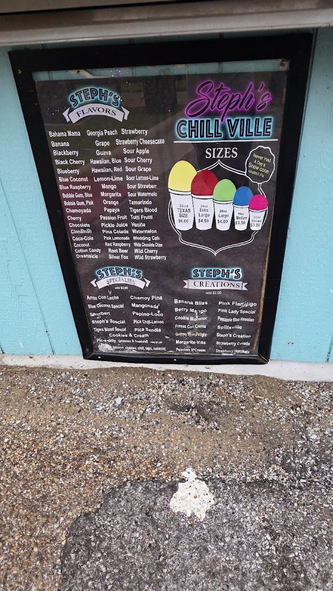 Steph's Chillville Photo Menu 2