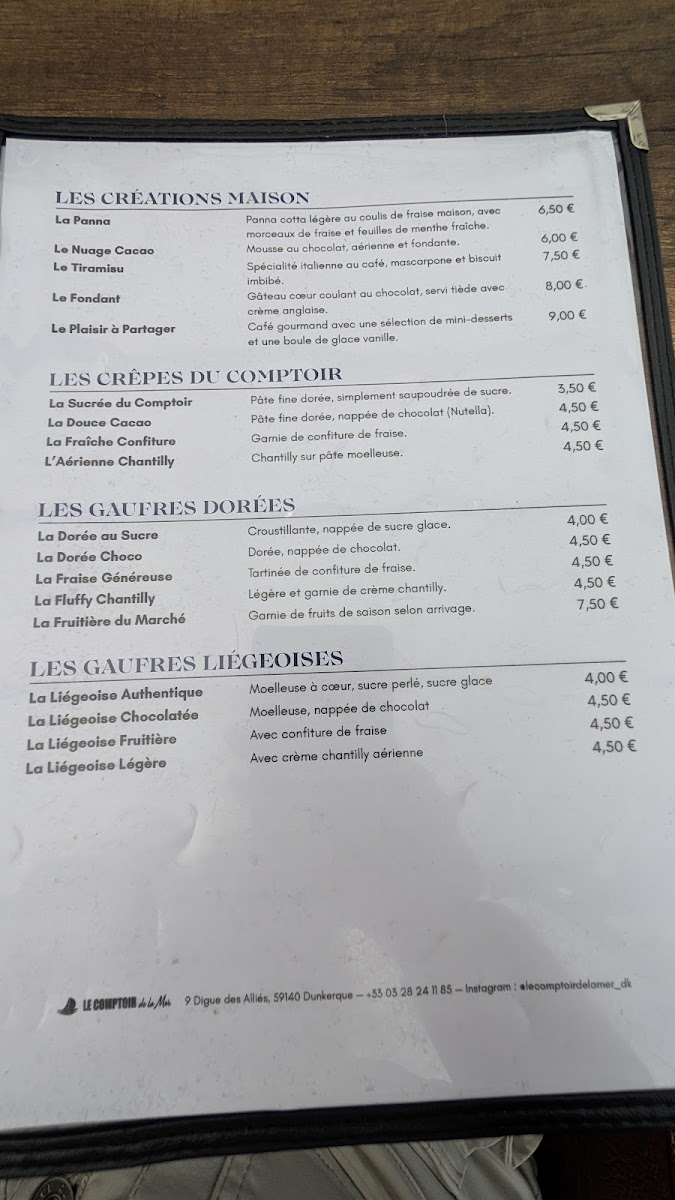 Le Comptoir de la Mer Photo Menu 6