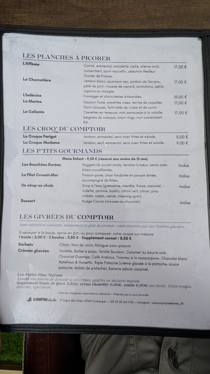Le Comptoir de la Mer Photo Menu 9