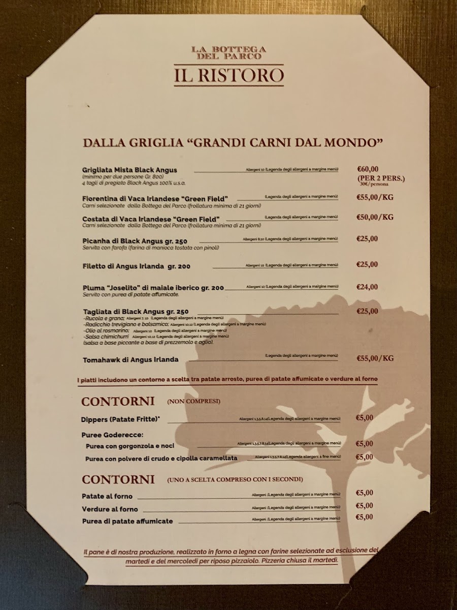 La Bottega del Parco Restaurant Photo Menu 5