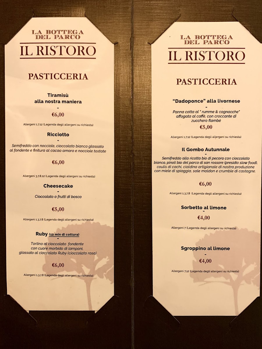 La Bottega del Parco Restaurant Photo Menu 7