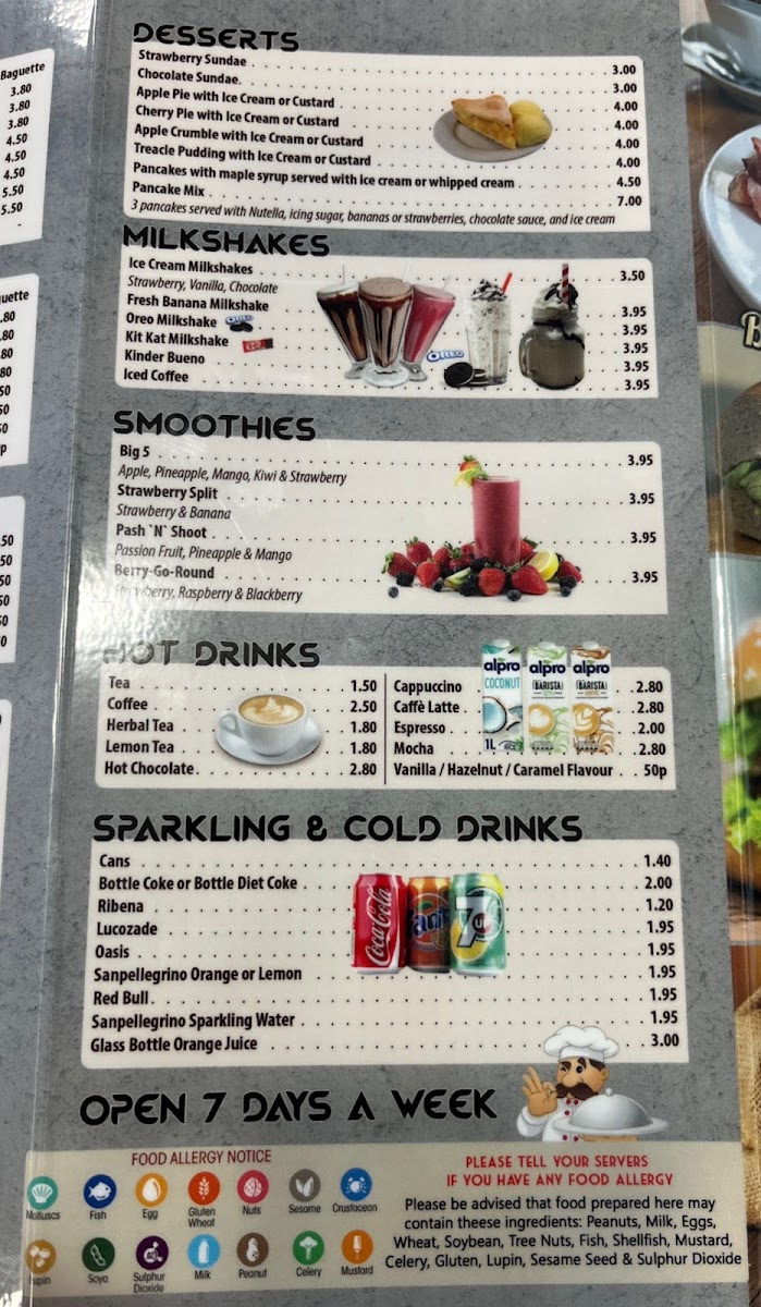 The Cosy Cafe Photo Menu 6