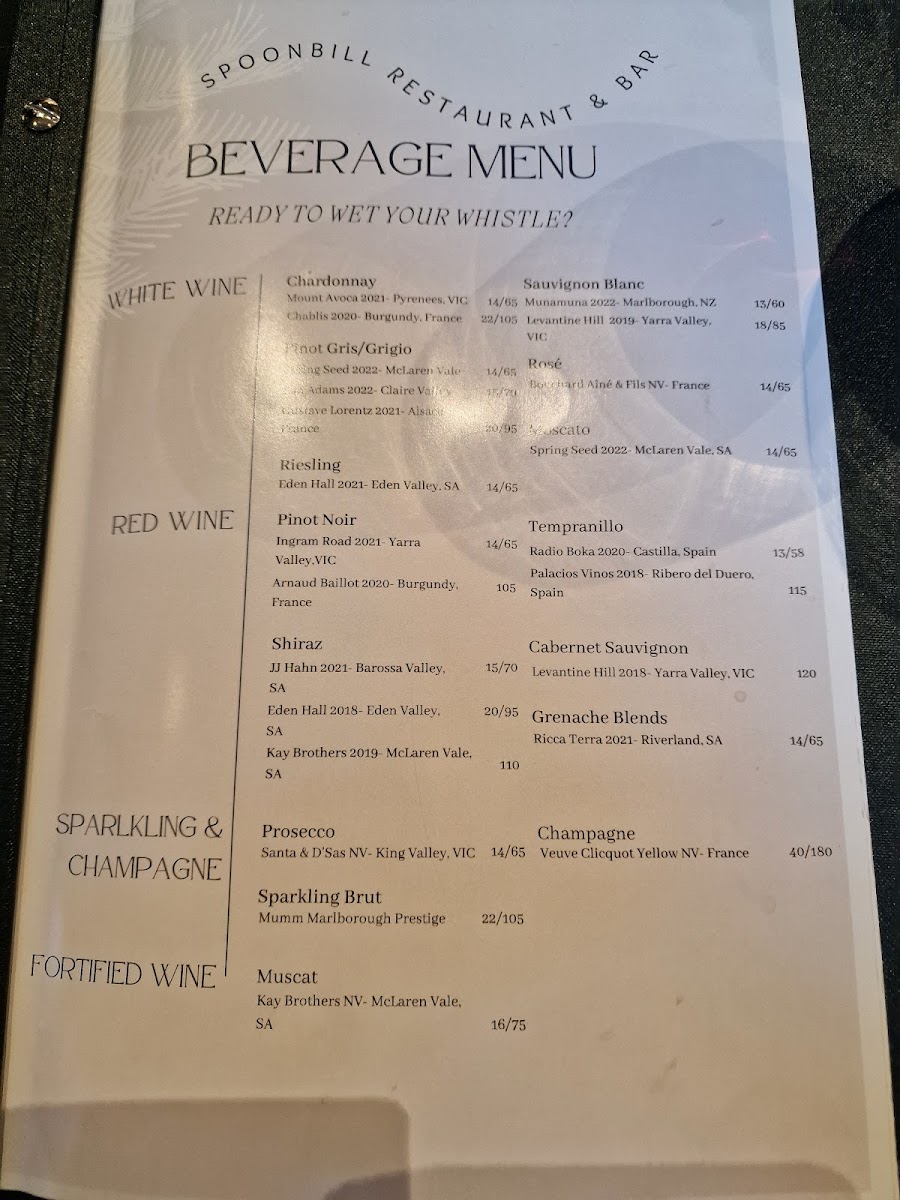 Spoonbill Restaurant and Bar Photo Menu 4