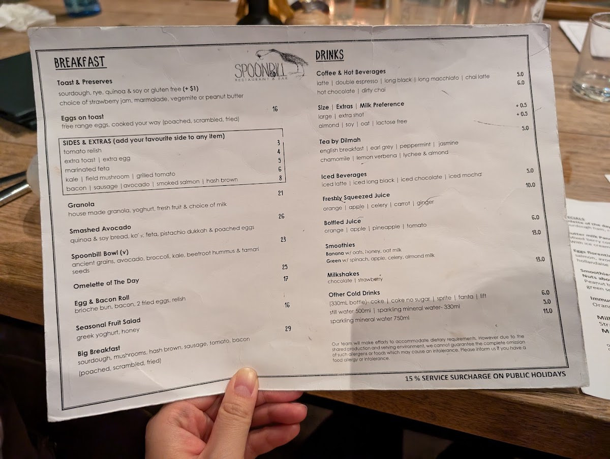 Spoonbill Restaurant and Bar Photo Menu 6