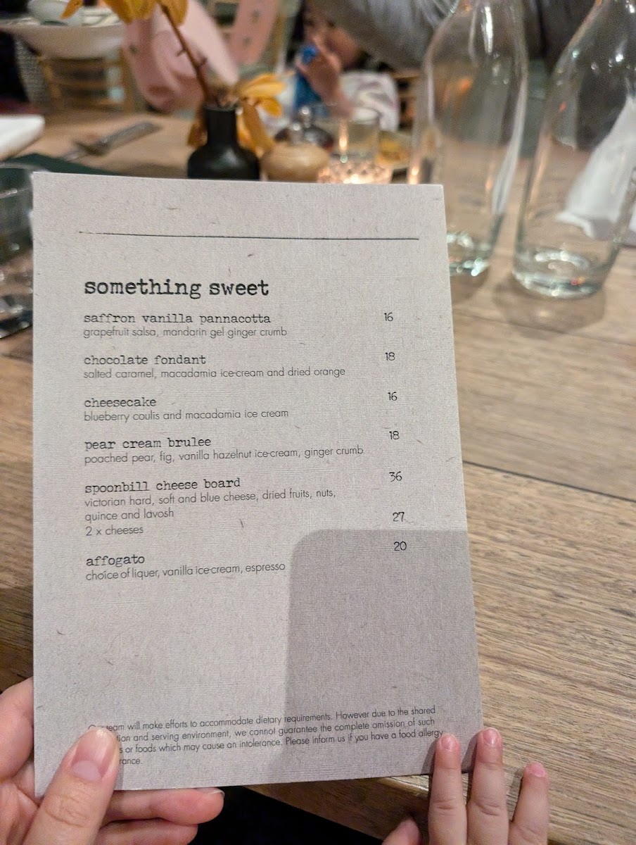 Spoonbill Restaurant and Bar Photo Menu 7