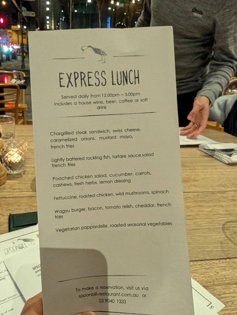 Spoonbill Restaurant and Bar Photo Menu 9