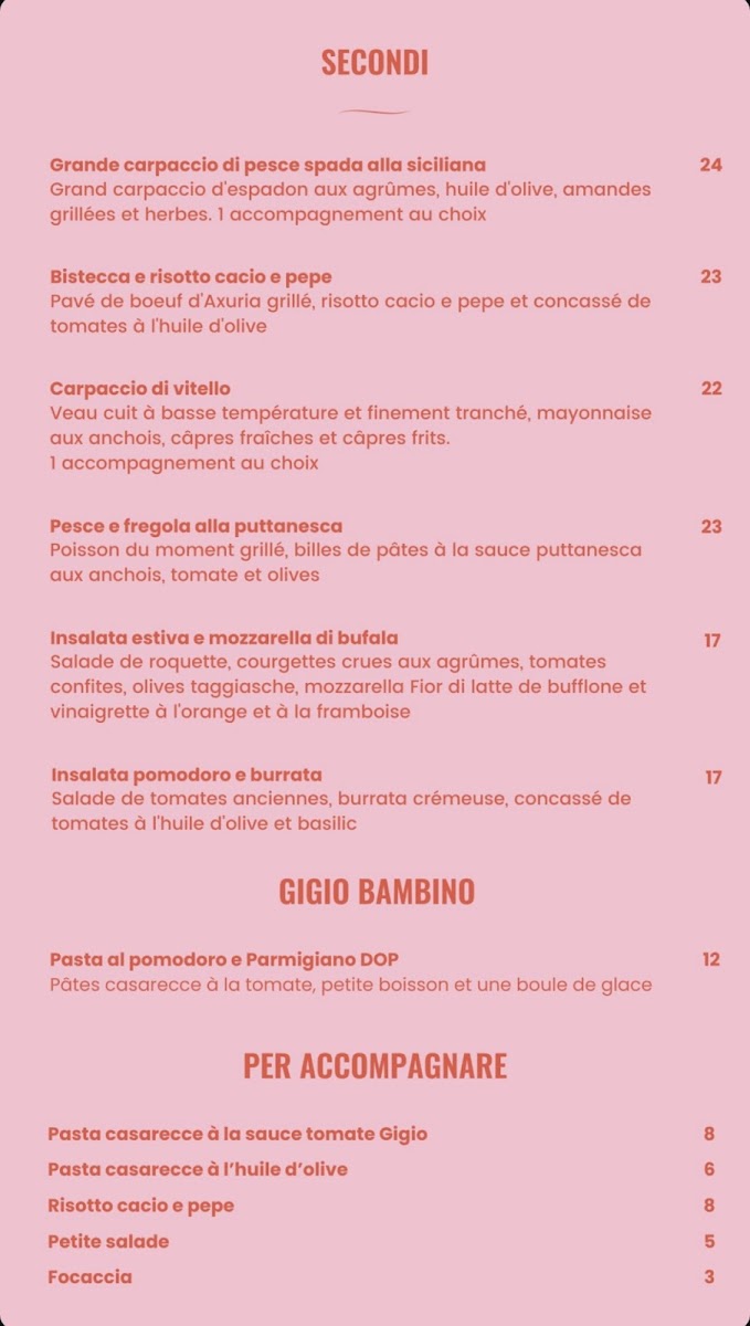 Gigio Photo Menu 1