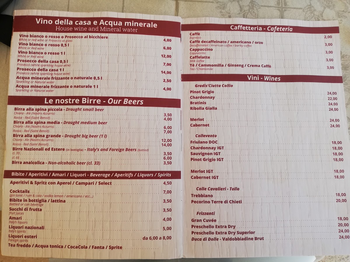 Pizzeria Ristorante Stella Photo Menu 1