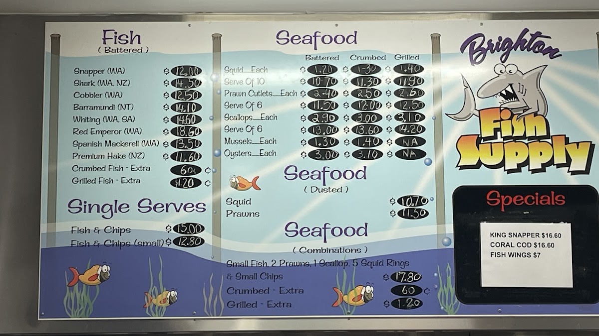 Brighton Fish & Chips Photo Menu 1