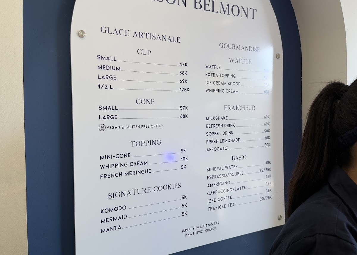 Maison Belmont Photo Menu 2