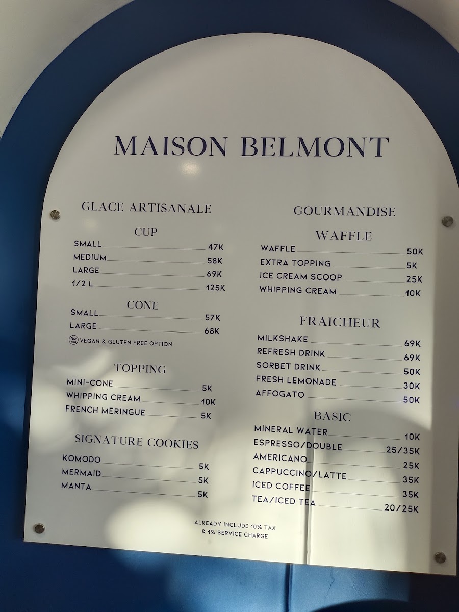 Maison Belmont Photo Menu 3