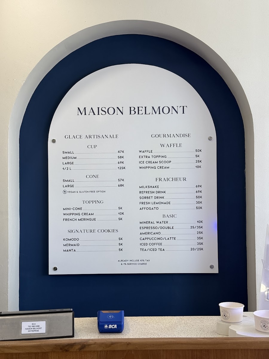Maison Belmont Photo Menu 4