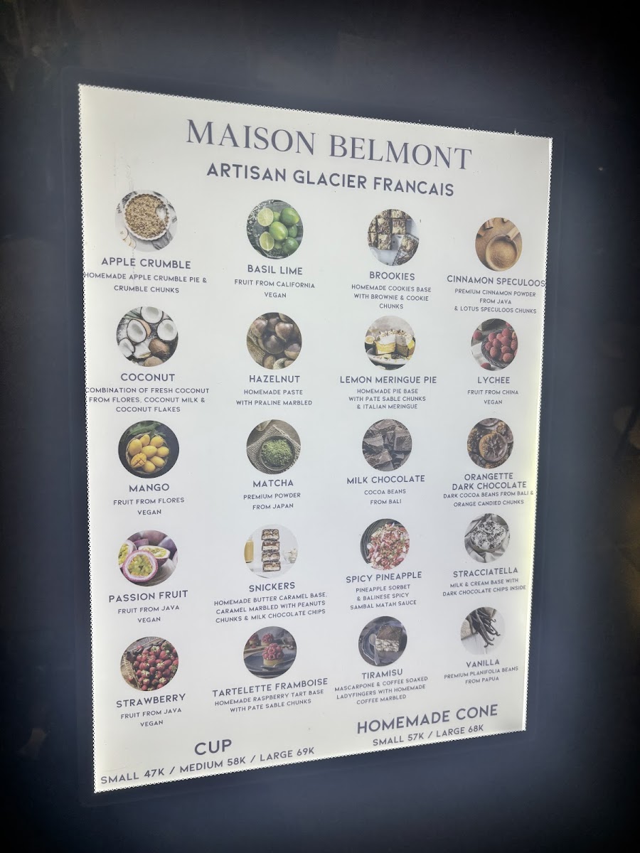 Maison Belmont Photo Menu 8