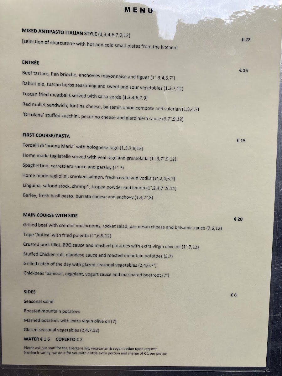 Ristorante Cantine Bernardini Lucca Photo Menu 4