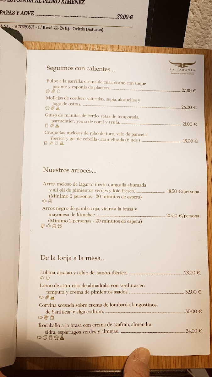 La Taranta Photo Menu 8
