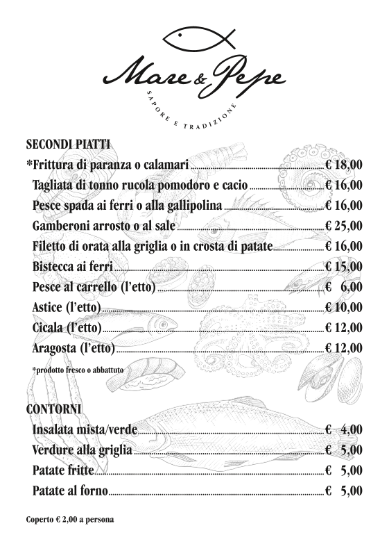 Mare & Pepe Photo Menu 1