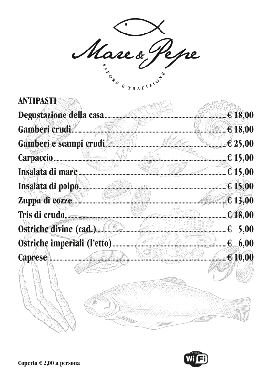 Mare & Pepe Photo Menu 2