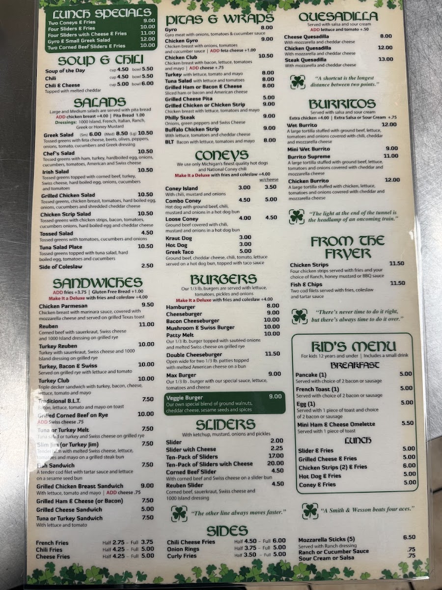 Murphy's Restaurant Photo Menu 2