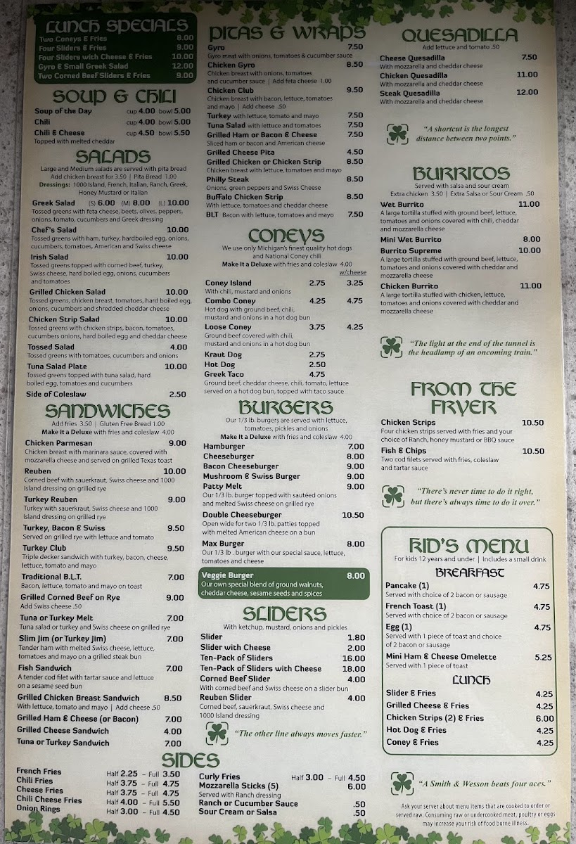 Murphy's Restaurant Photo Menu 3