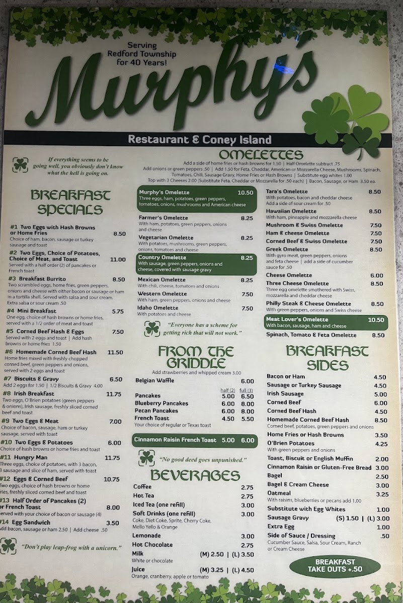 Murphy's Restaurant Photo Menu 5