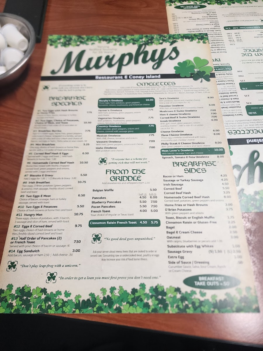 Murphy's Restaurant Photo Menu 9