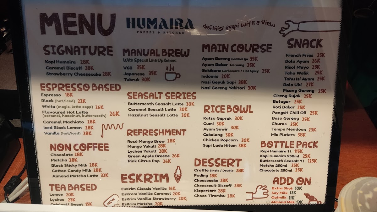 Humaira Coffee & Kitchen Photo Menu 9