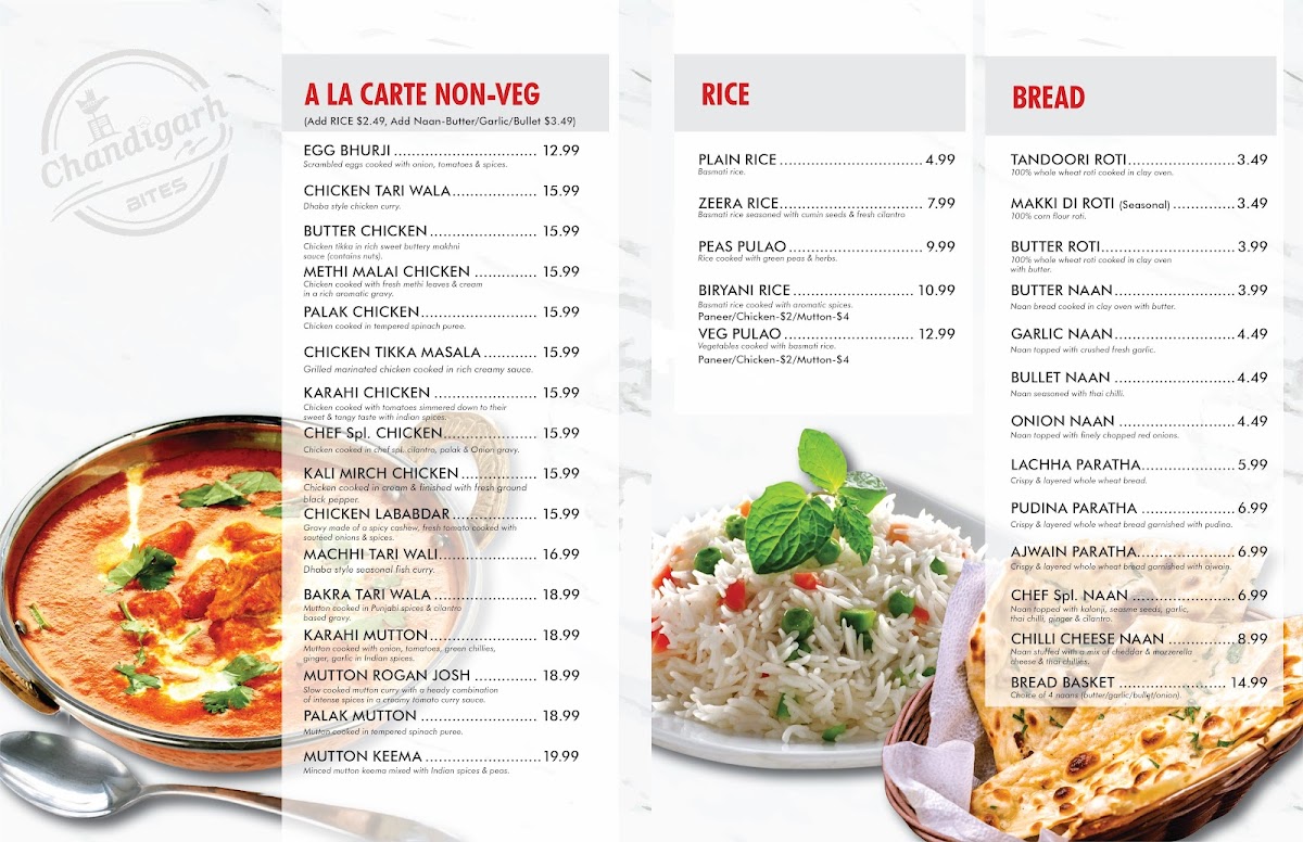 Chandigarh Bites Photo Menu 2