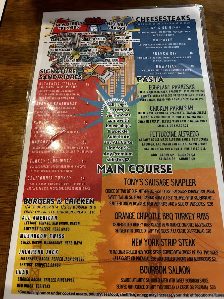 TONY'S - Downtown Sandusky Photo Menu 4