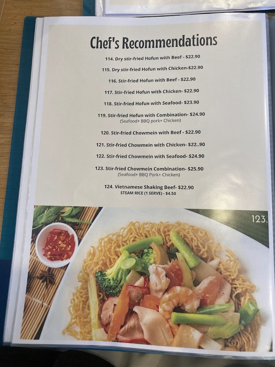 Pho Hung Photo Menu 1