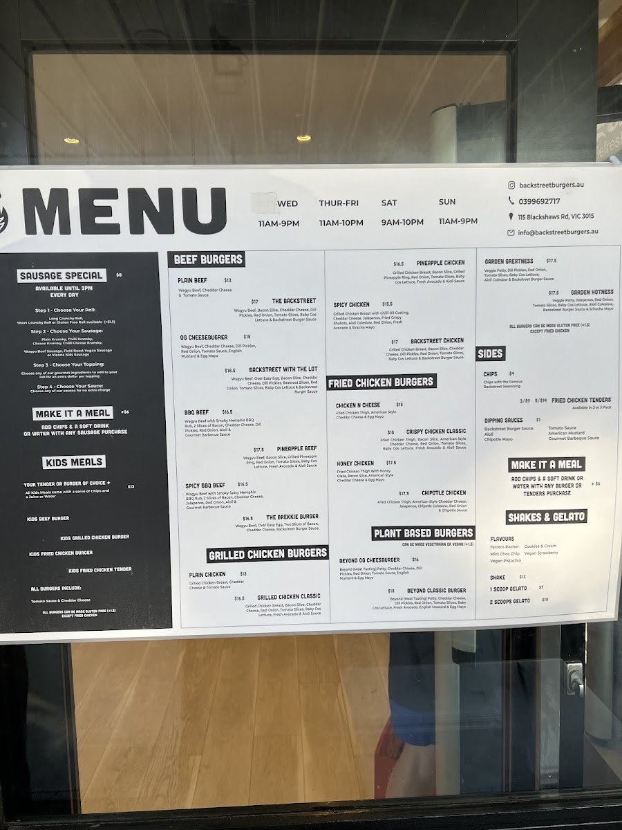Backstreet Burgers Photo Menu 5