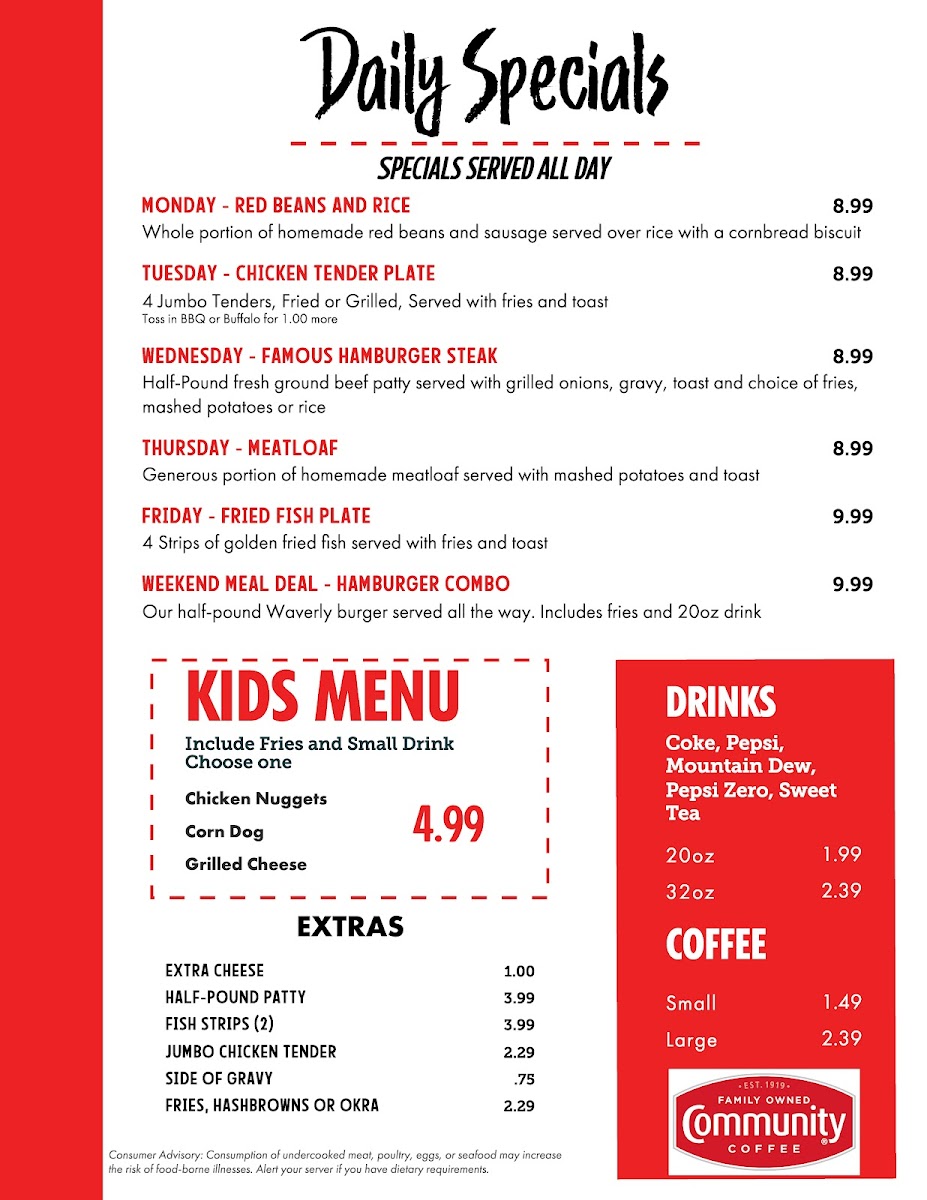 Waverly Diner Photo Menu 1