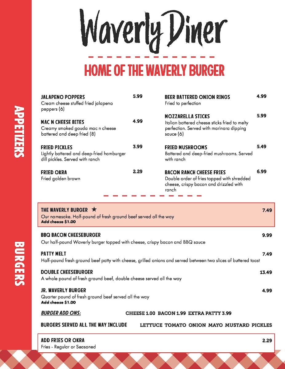 Waverly Diner Photo Menu 2