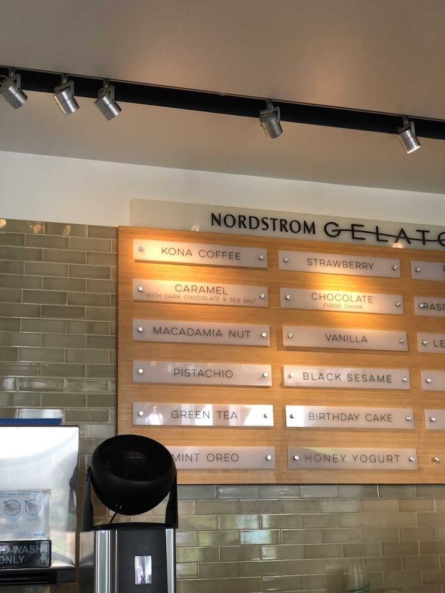 Nordstrom Gelato Bar Photo Menu 3