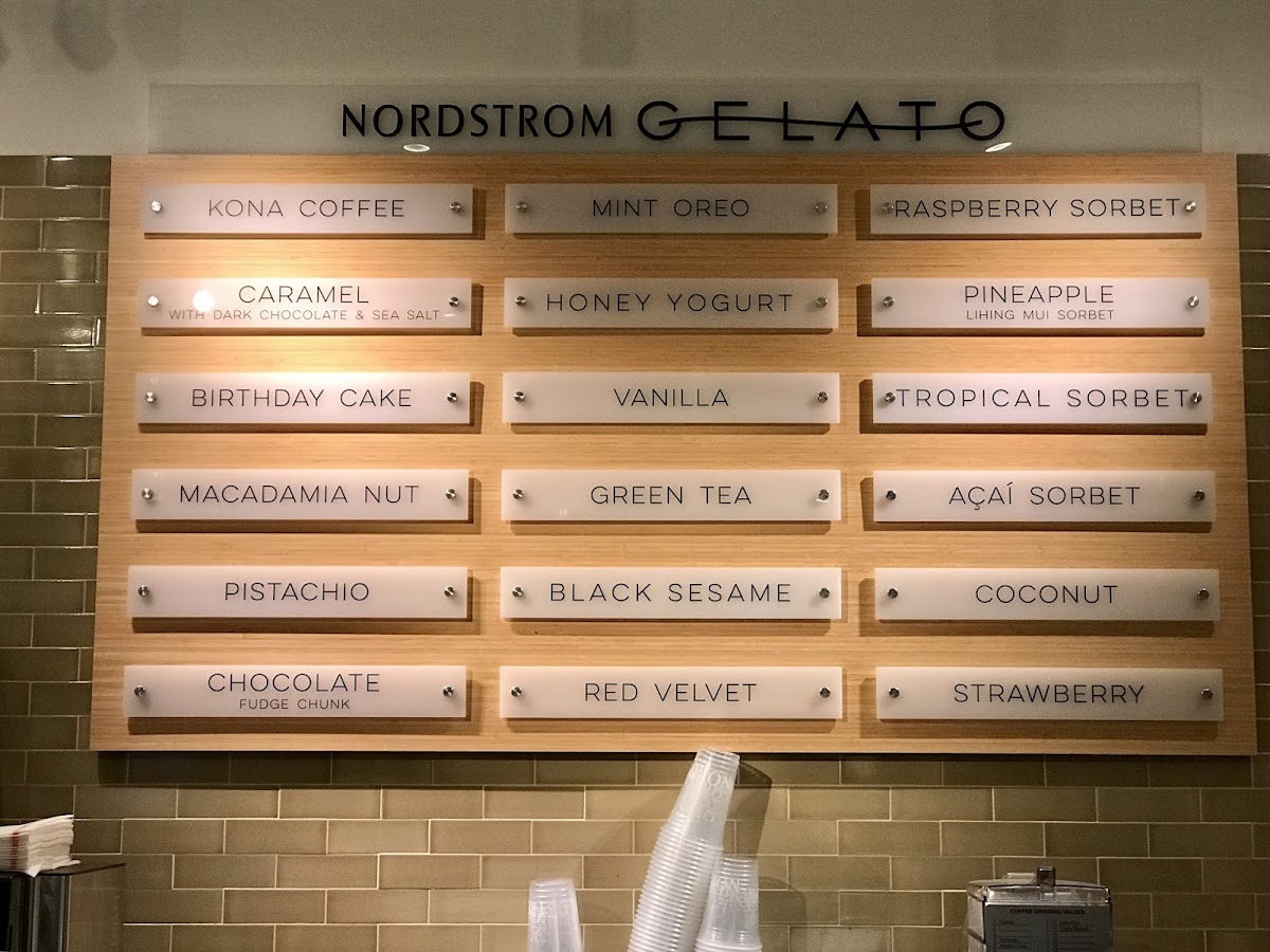 Nordstrom Gelato Bar Photo Menu 4