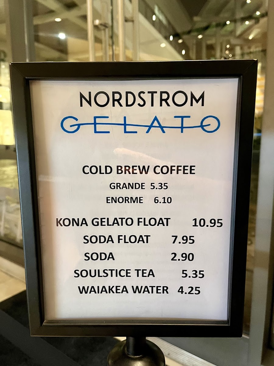 Nordstrom Gelato Bar Photo Menu 7