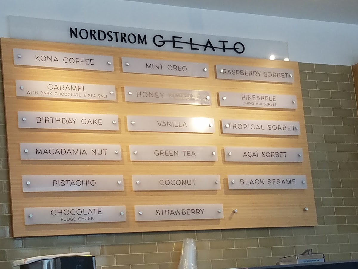Nordstrom Gelato Bar Photo Menu 9
