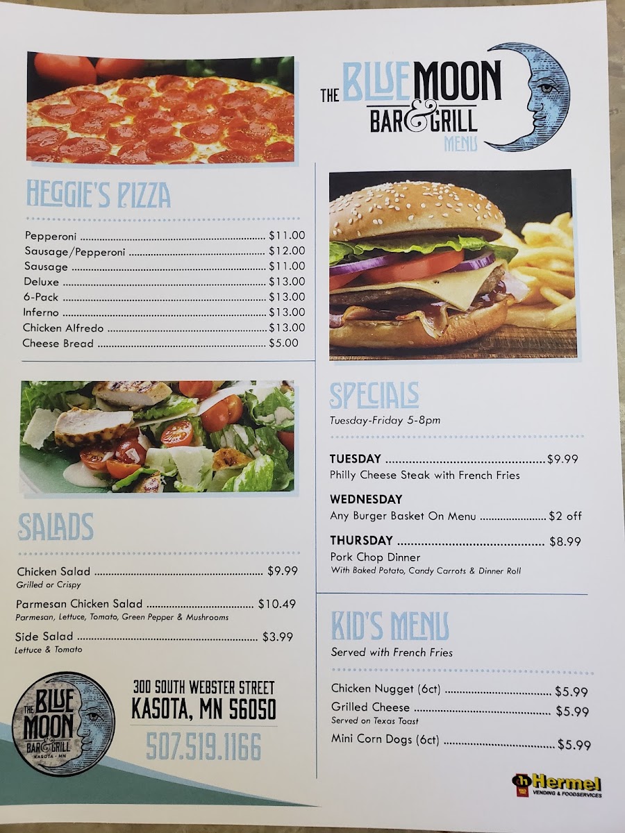 The Blue Moon Bar and Grill Photo Menu 2
