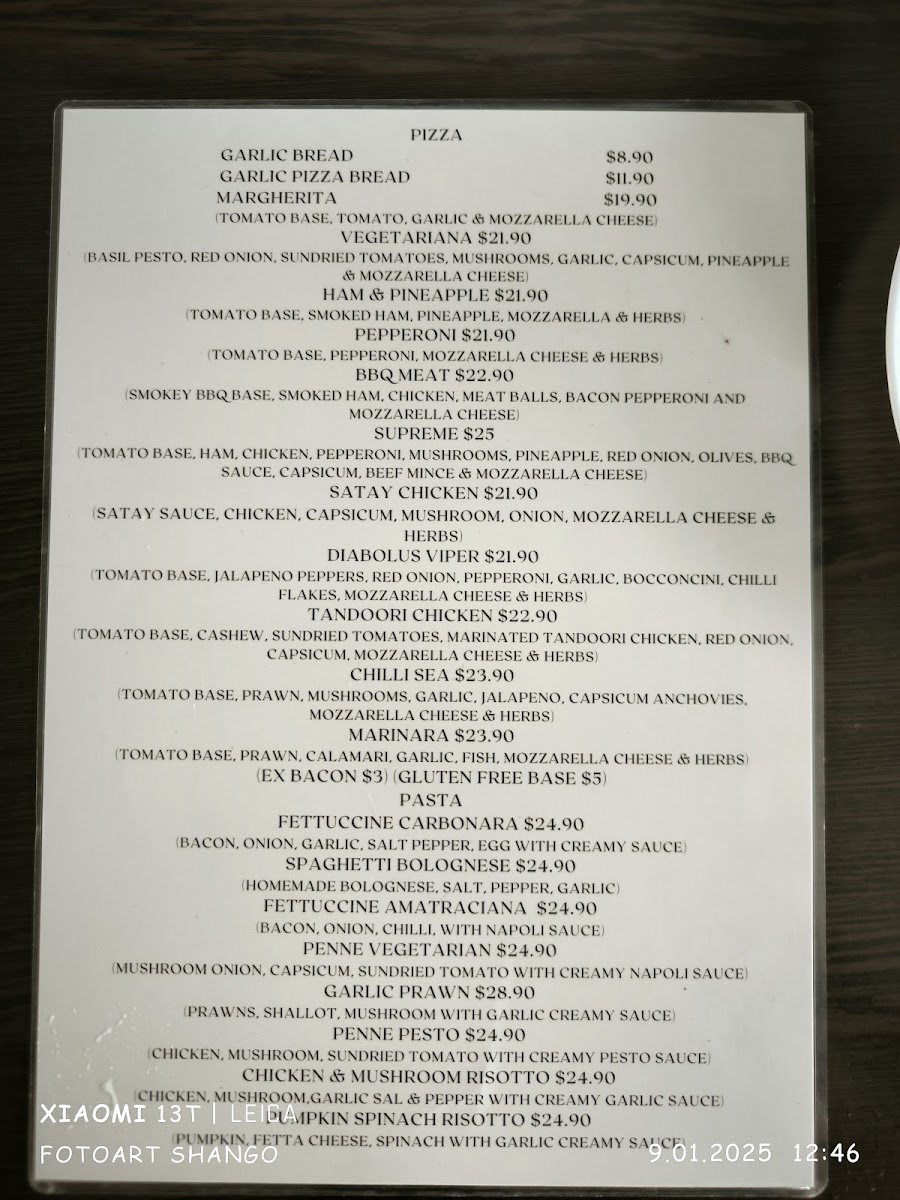 Harry's Beach Bistro Photo Menu 2