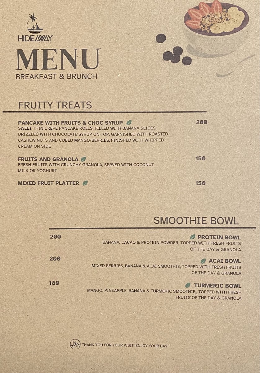Hideaway Coffee House and Eatery Photo Menu 6
