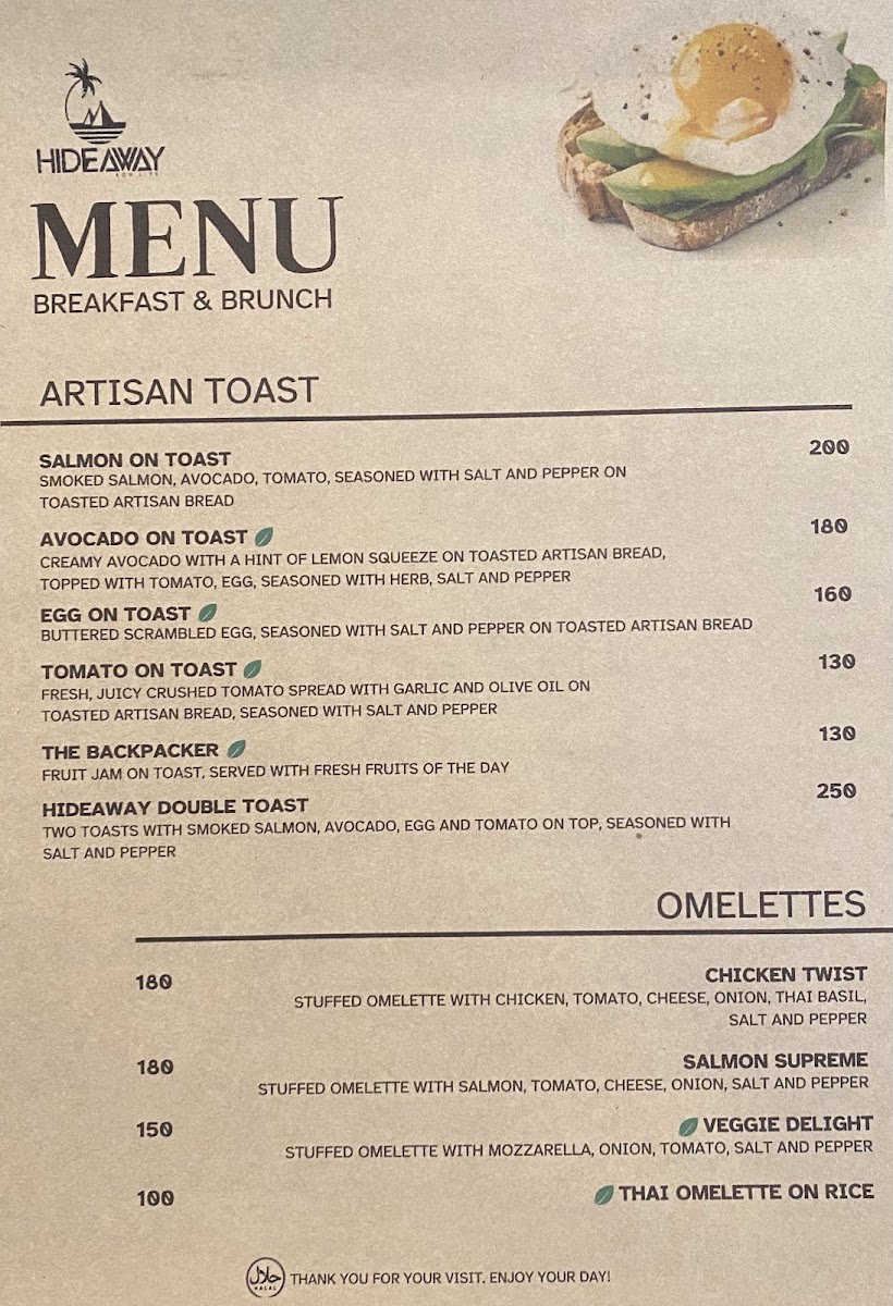 Hideaway Coffee House and Eatery Photo Menu 7