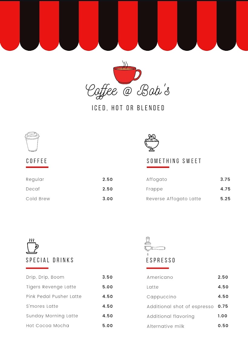 Bob's Frozen Custard Photo Menu 4