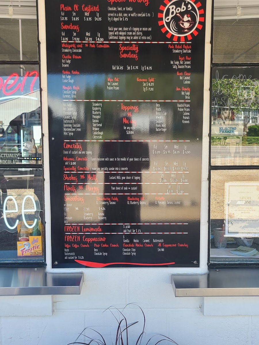 Bob's Frozen Custard Photo Menu 5