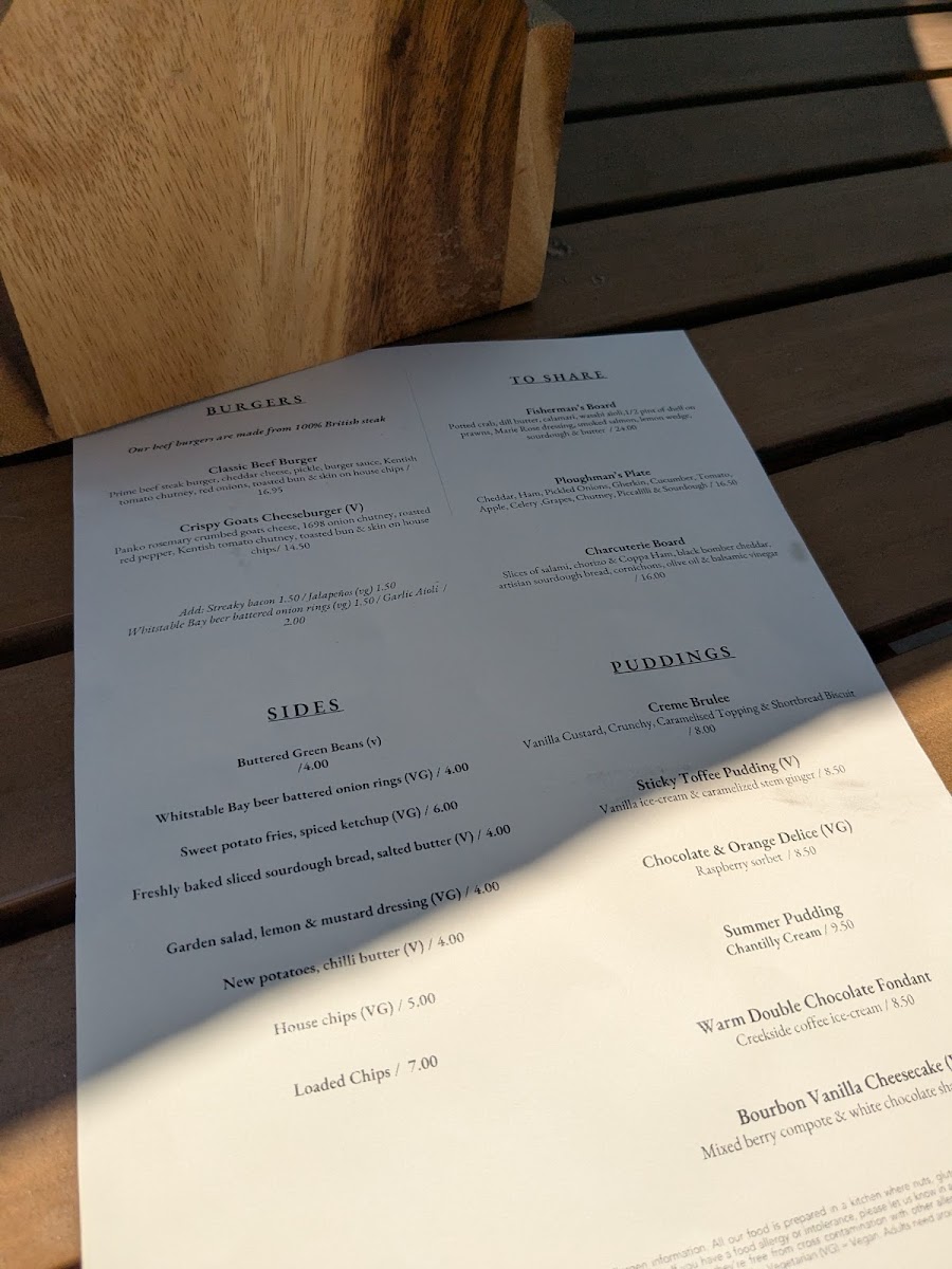 The Boathouse Bar & Restaurant Photo Menu 2