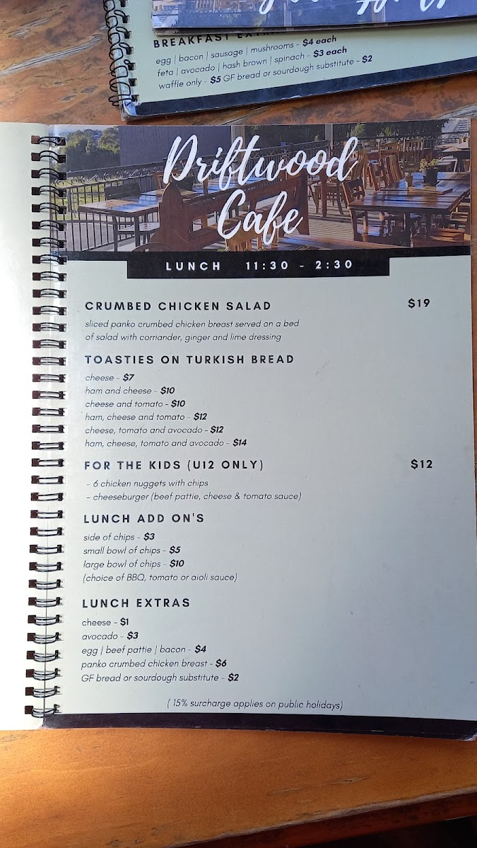 Driftwood Café Photo Menu 2