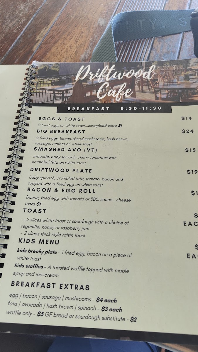 Driftwood Café Photo Menu 3