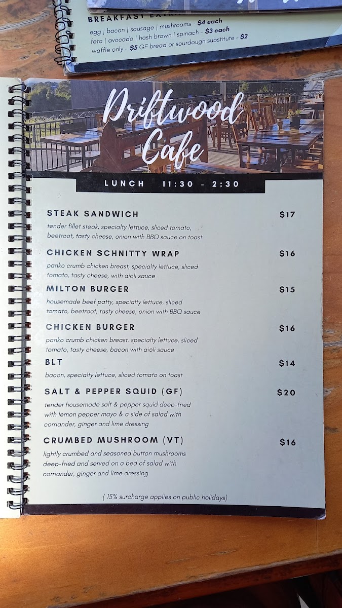 Driftwood Café Photo Menu 4