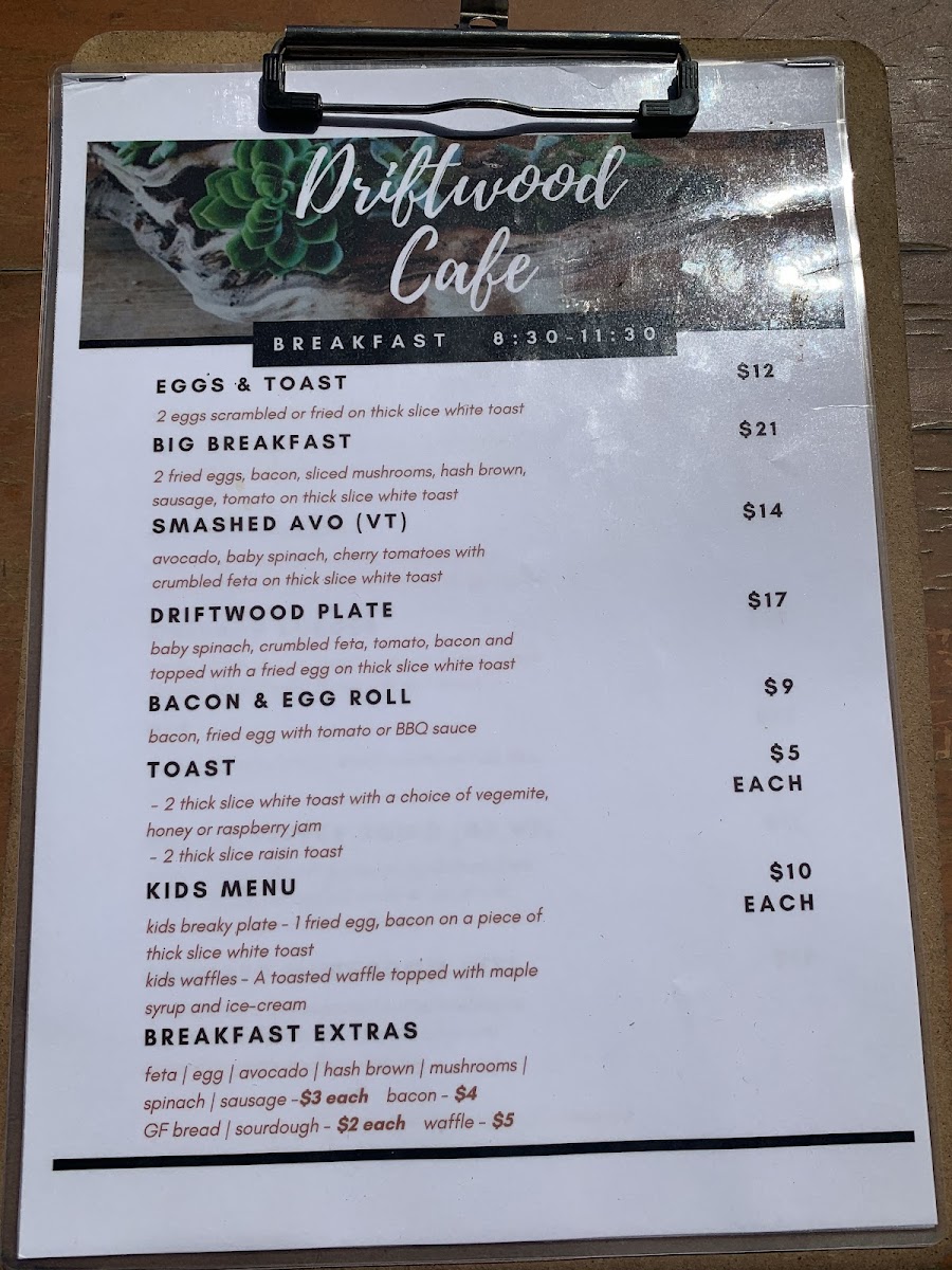 Driftwood Café Photo Menu 6
