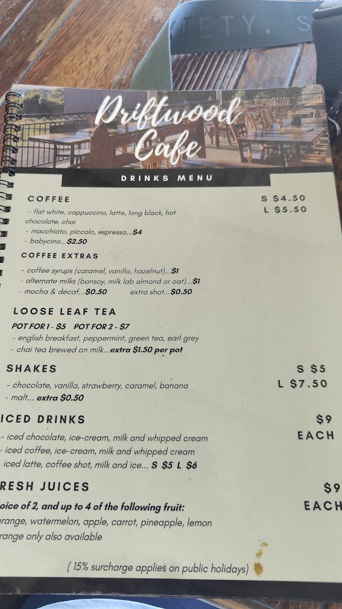Driftwood Café Photo Menu 8