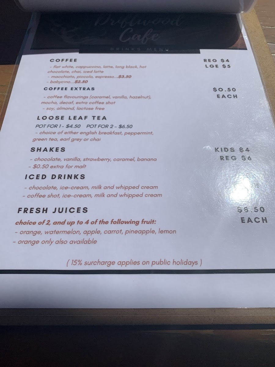 Driftwood Café Photo Menu 9