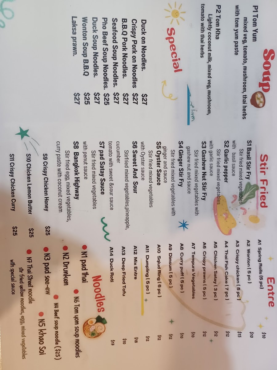 Thai​ Street​ Thai Takeaway Photo Menu 2
